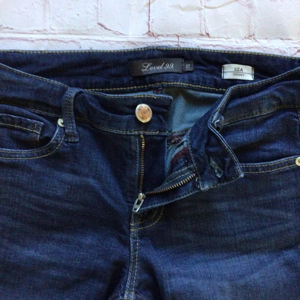 Level 99 Liza Skinny Denim Blue Jeans - Size 27 - Picture 7 of 11